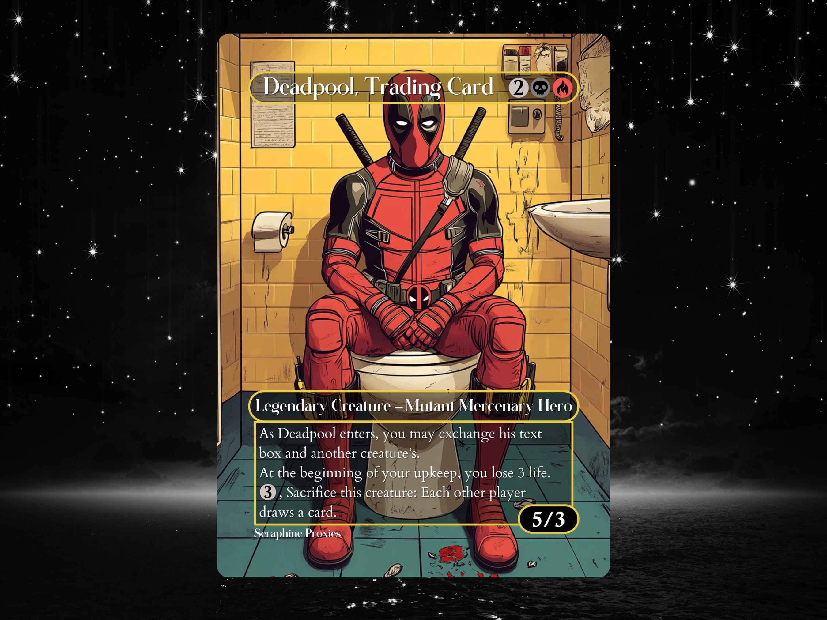 Deadpool, Trading Card - Proxy Full Art Custom Altered Art Card - Etsy
