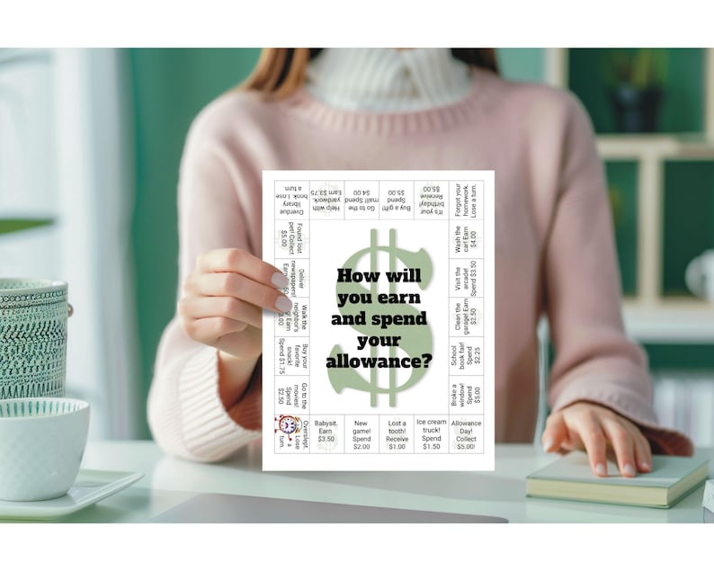 Allowance Math Game The Allowance Game - Printable File Folder Math Game to Practice Money ...
