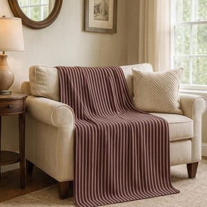 Minimal striped blanket home decor