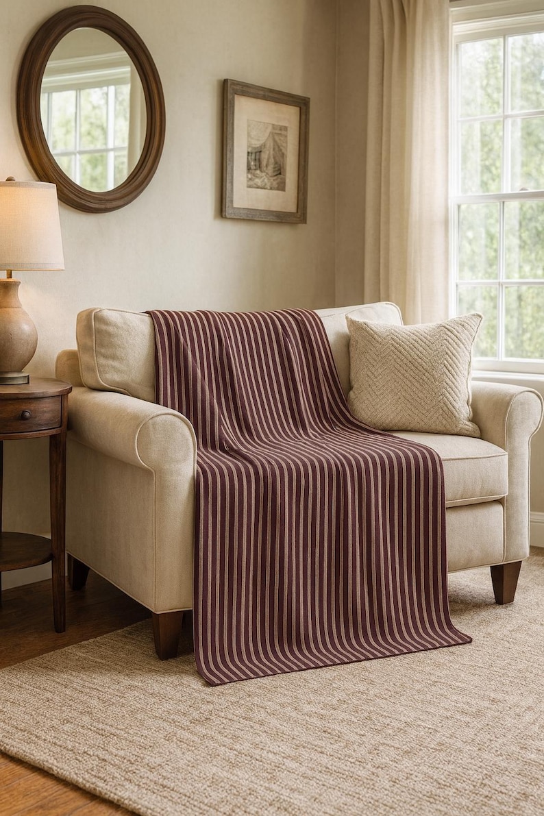 Minimal striped blanket home decor