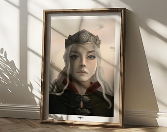 Rhaenyra Targaryen illustration house of the dragon