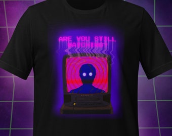 Camiseta gráfica Dreamcore - "¿Sigues mirando?" Camiseta de terror