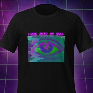 Cyberpunk Shirt Neon Scifi Shirt Vaporwave Futuristic Clothing Weird Shirt Dreamcore Weirdcore Shirt Glitch Alt Trippy Rave Graphic T-Shirt