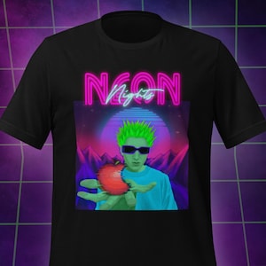 Cyberpunk Shirt Neon Vaporwave Shirt Retrowave Pixel Synthwave 90s 80s Scifi Shirt Futuristic Clothing Rave Shirt Tech Wear Graphic T-Shirt