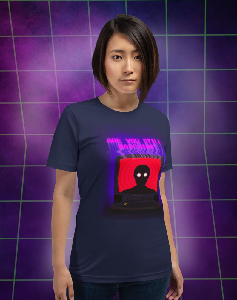 Weirdcore Shirt Dreamcore Shirt Alt Clothing Weird Shirt Harajuku Goth Shirt Grunge Clothing Japanese Streetwear Horror Trippy Art Rave Shirt Graphic T-Shirt navy