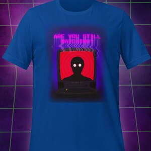 Weirdcore Shirt Dreamcore Shirt Alt Clothing Weird Shirt Harajuku Goth Shirt Grunge Clothing Japanese Streetwear Horror Trippy Art Rave Shirt Graphic T-Shirt blue