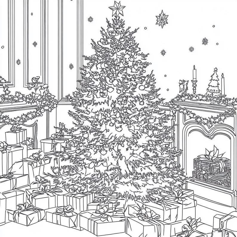 Giant Christmas Coloring Pages for Kids Perfect for School Holiday