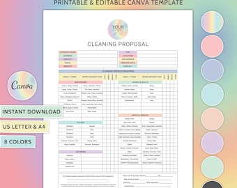 Editable Cleaning Proposal Template Cleaning Service Proposal Business Cleaning Service House Keeping Cleaning Estimate Cleaning Templates