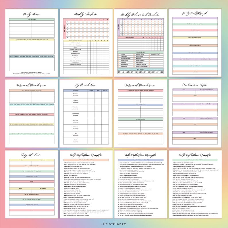 Mental Health Journal And Planner Printable Therapy Journal Bundle Mentalhealth Planner Wellness Journal Mental Health Plan Anxiety Journal Therapy Journal Template Mental Health Planner Printable Mental Health Journal Bundle PDF Anxiety Relief Journal Prompts Wellness Workbook