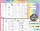 Printable Planner Essentials Bundle Personal Planner Bundle Daily Planner Weekly Planner Monthly Planner Big Happy Planner ADHD Templates A5