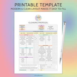 Editable Cleaning Proposal Template Cleaning Service Proposal Business Cleaning Service House Keeping Cleaning Estimate Cleaning Templates