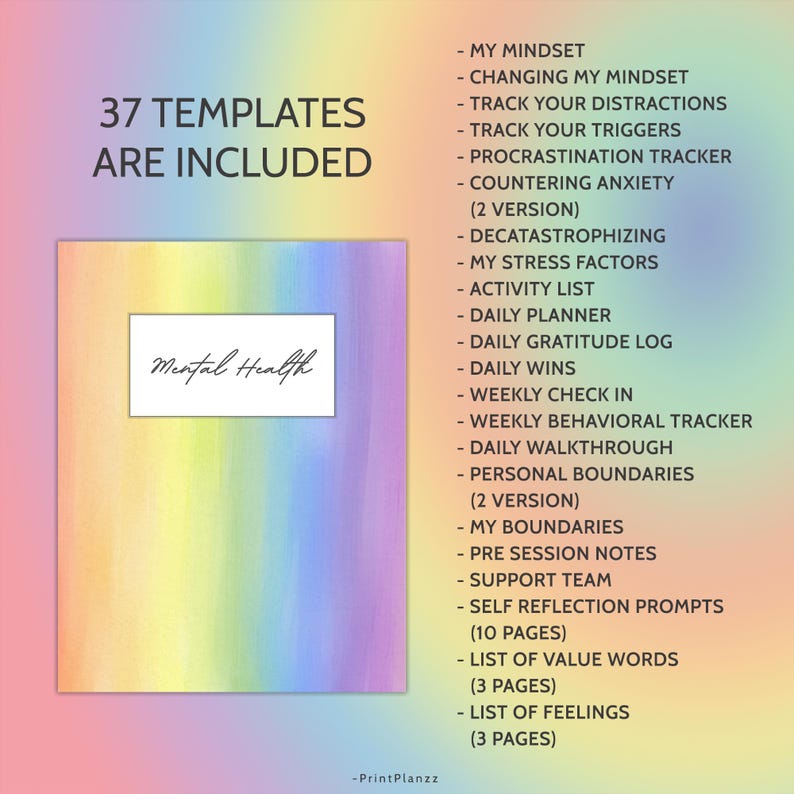 Mental Health Journal And Planner Printable Therapy Journal Bundle Mentalhealth Planner Wellness Journal Mental Health Plan Anxiety Journal Therapy Journal Template Mental Health Planner Printable Mental Health Journal Bundle PDF Anxiety Relief Journal Prompts Wellness Workbook