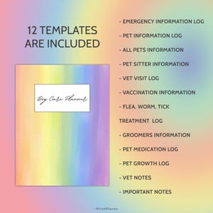 Dog Care Planner Printable Pet Care Planner Printable Pet Planner Dog Health Tracker Pet Care Journal Dog Care Organizer Pet Medical Record