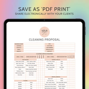 Editable Cleaning Proposal Template Cleaning Service Proposal Business Cleaning Service House Keeping Cleaning Estimate Cleaning Templates