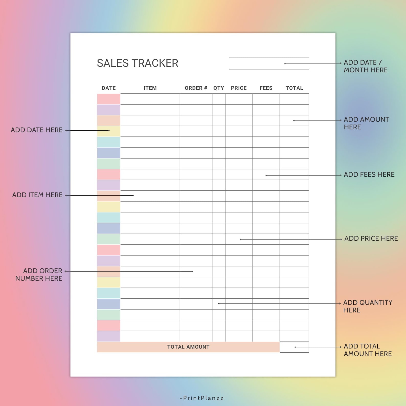 Sales Tracker Printable PDF Online Business Sales Canva Editable Sales ...