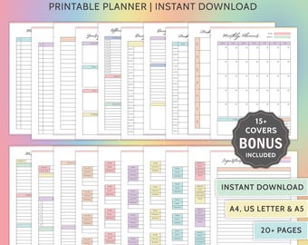 Work Planner Printable Office Planner PDF Work Day Planner Productivity Work To Do List Daily Work Schedule Meeting Notes Work Day Organizer