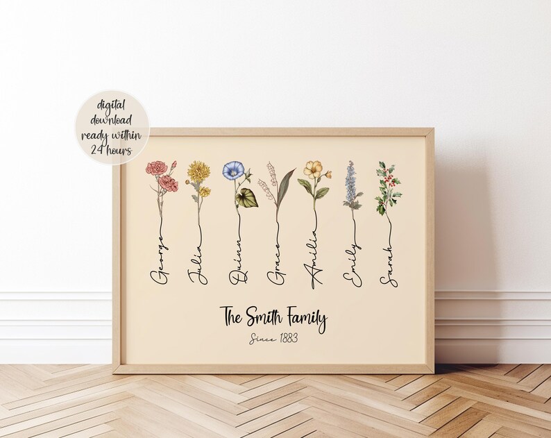 Custom Birth Flower Family Print Personalized Birth Month Flower Picture Digital Birth Flower Painting Framed Holiday Gift Grandmas Garden Digital Print Custom Birth Flower Print Personalized Mothers Day Gift For Mom Birthday Grandmas Garden Digital Birth Flower Poster Birth Flower Picture Custom Holiday Gift For Grandma Garden Grandma Keepsake Mom Birthday Keepsake Birth flower Picture Custom Birth Flower Print Birth Flower Poster Vintage Birth flower Print Family Birth Flower Family Portrait