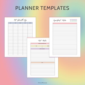 Pet Care Planner Printable Dog Care Planner Printable Pet Planner PDF Dog Health Tracker Pet Care Journal Dog Care Organizer Vet Appointment