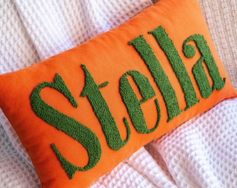 Besticktes Kissen, Personalisiertes Geschenk, Home Decor, Jubiläumsgeschenk, Baby Geschenkidee, Geburtstagsgeschenk für Ihn, Benutzerdefiniertes Dekokissen