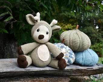 Crochet reindeer or deer stuffed animal