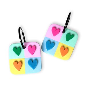 Medium gelaagde knuffeloorbellen van polymeerklei