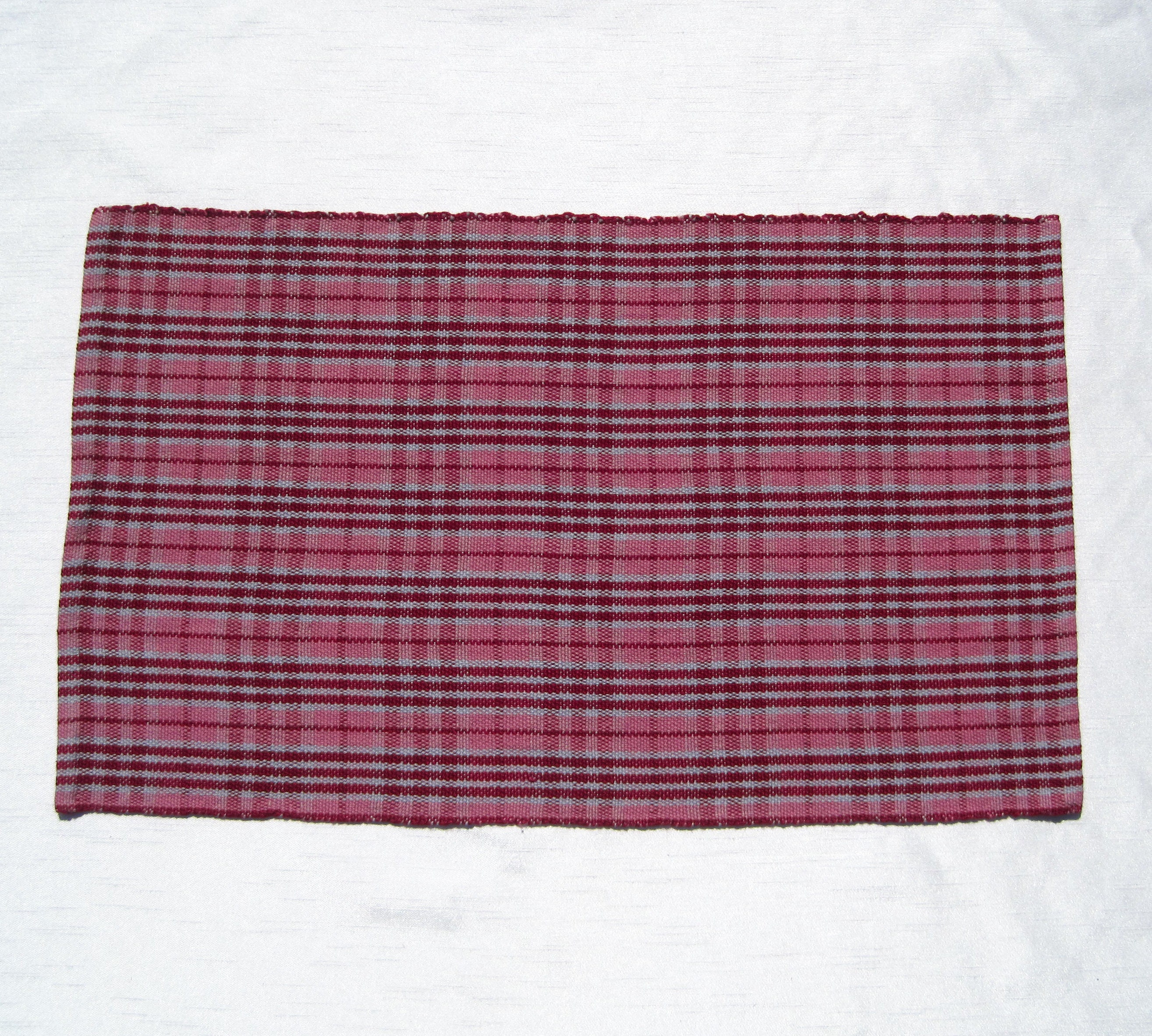 Plaid Hand Woven Placemat Candle Mat Handwoven en Mauve Etsy