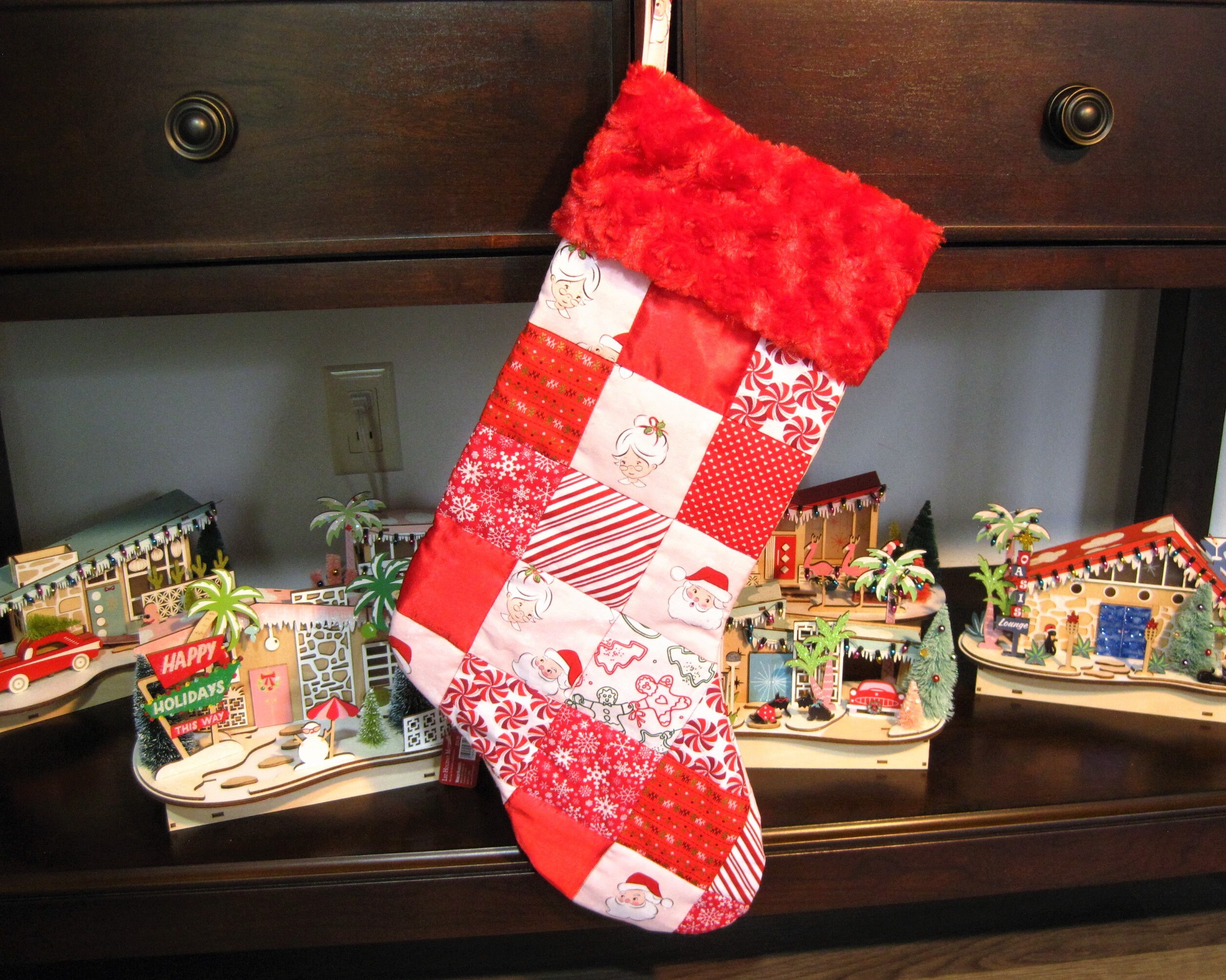 Puppy Love- 100% Handmade Christmas Stocking for the mantle – The  Punctilious Mr. P's Place Card Co.