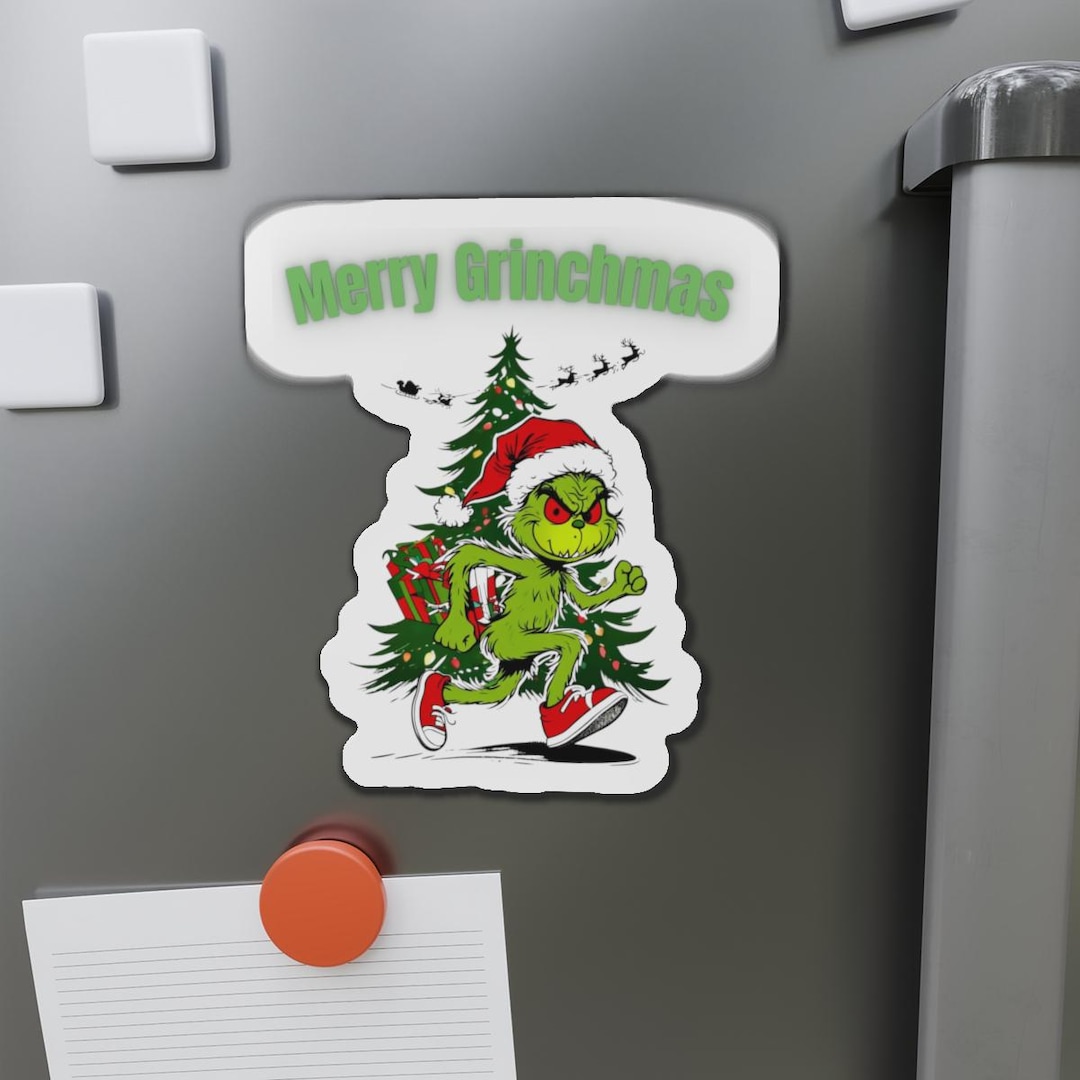 Christmas Fridge Magnet Merry Grinchmas Holiday Decor Fridge Magnets ...