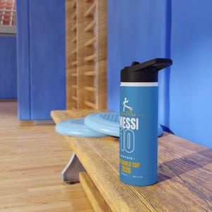 Lionel Messi Stainless Steel Water Bottle - World Cup Soccer Fan Gift image 12