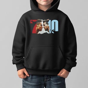 Ronaldo Messi Hoodie Youth Soccer Fans T-shirt Youth Ronaldo Shirt Messi Shirt Super Soft Gift For Kids