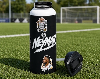 Neymar Jr World Cup Stainless Steel Water Bottle – Brazil Football Fan Gift