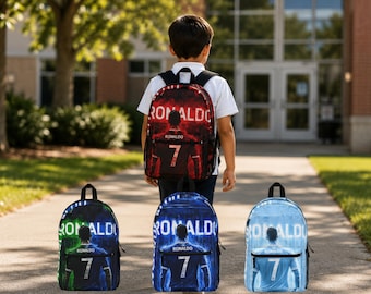 Ronaldo Soccer Backpack: Sports Fan School Bag