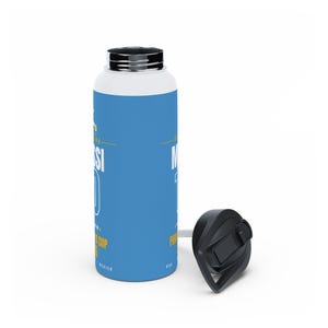 Lionel Messi Stainless Steel Water Bottle - World Cup Soccer Fan Gift image 16