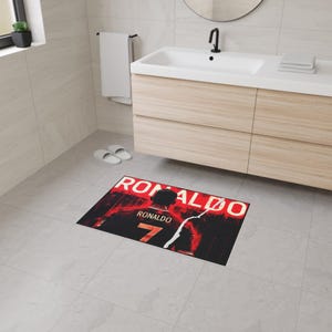 Cristiano Ronaldo Mat Ronaldo Rug Home Decor Non Slip Rug Bath Rug ...