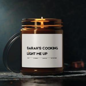 Custom Candle, Personalized Candle Gift, Funny Candle, Cooking Candle, Custom Name Candle, Funny Gift, Mom Gift, BFF Gift, Gift For Her