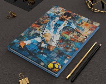 Diario de tapa dura mate inspirado en Messi para la vuelta al cole