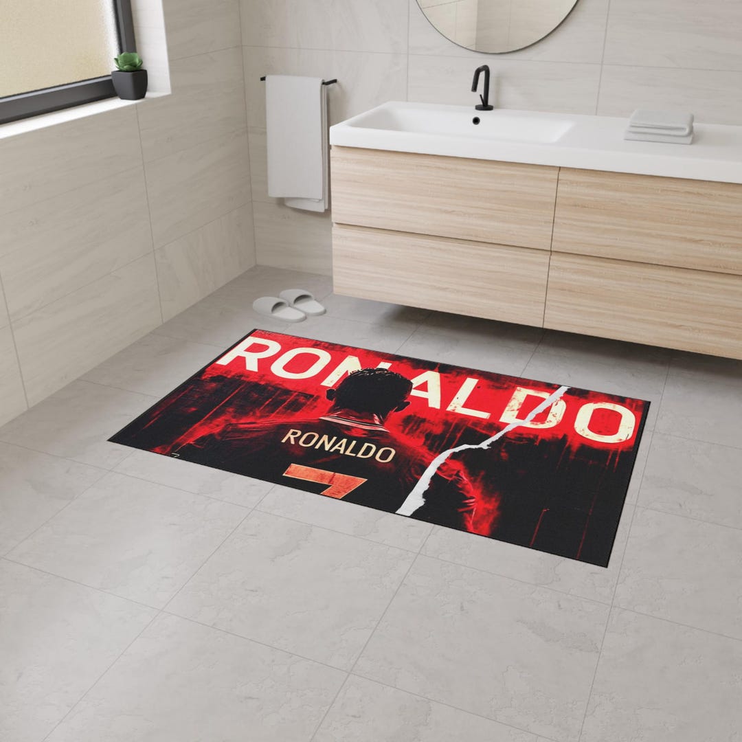Cristiano Ronaldo Mat Ronaldo Rug Home Decor Non Slip Rug Bath Rug ...