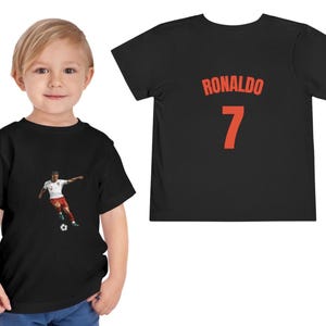 Ronaldo T Shirt for Toddlers, Cristiano Ronaldo, Portugal Colors, Youth Football Jersey, Great Gift For Soccer Fans