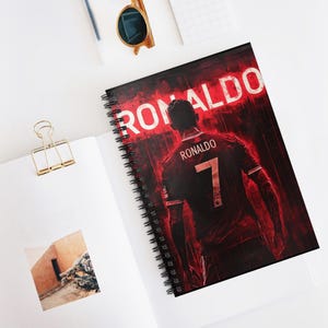 Ronaldo Inspired Notebook Back To School Kids Notebook Soccer Fans CR7