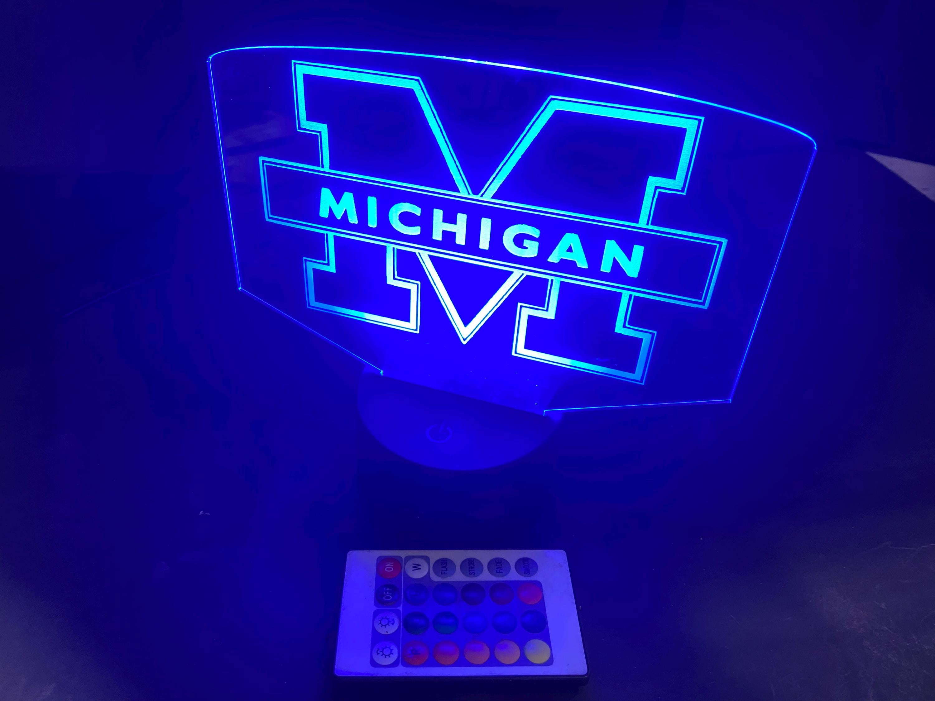 Michigan led table light sign