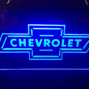 enseigne lumineuse Chevy bowtie led acrylique
