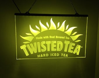 twisted tea light sign led