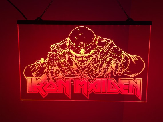 iron maiden led light sign rgb