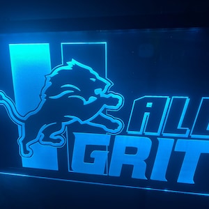detroit lions led light sign rgb