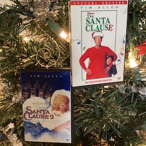 The Santa clause 2 pack mini dvd ornaments