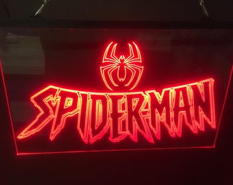 Spiderman  light sign led