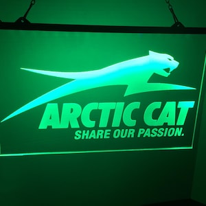 insegna luminosa a LED in acrilico a forma di gatto artico
