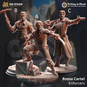 Rossa Cartel Enforcers D&D miniatuur Human Rouge Ranger Fighter Barbarian Dungeons and Dragons RPG Wargaming-miniatuur uit DM Stash