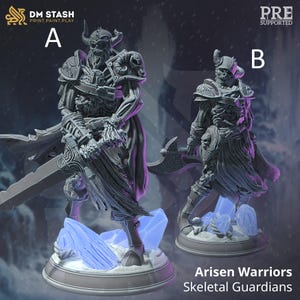 Arisen Warriors – Skeletal Guardians D&D Miniature Undead Zombie Monster Fighter Barbarian Dungeons and Dragons RPG Wargaming from DM Stash