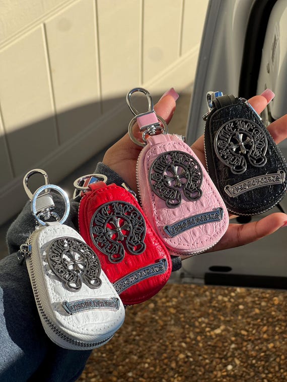 Chrome Hearts Coin Pouch Keychain, Mini Wallet Accessory, Jeans